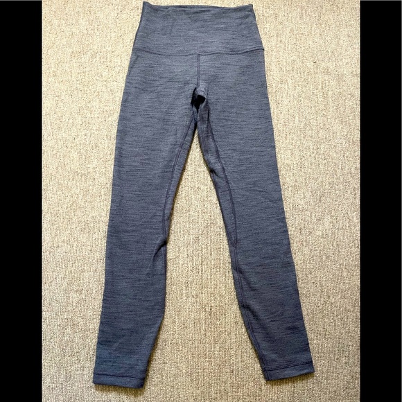 Lululemon Align Pant II 25" length in Grey herringbone jacquard Sz 4 WORN ONCE - Picture 5 of 8